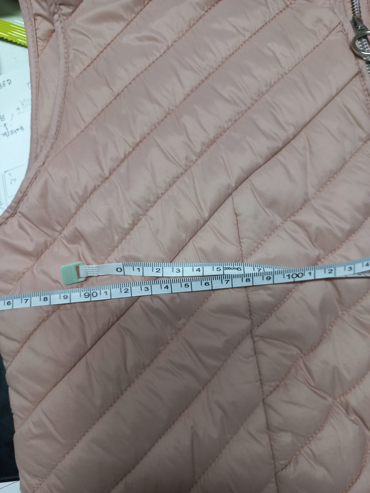 롱 퀼팅 조끼 핑크 사진 3