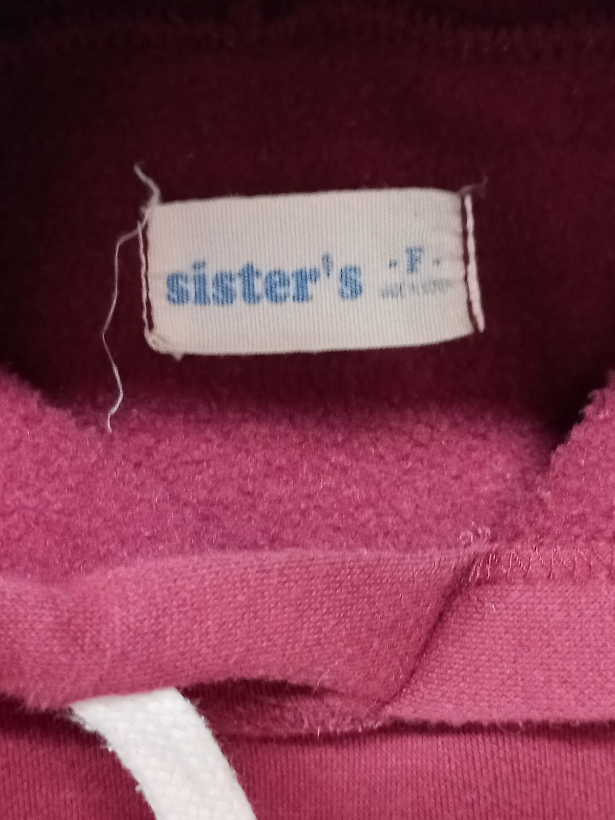 sister's 기모 후드 롱 원피스 와인 사진 2