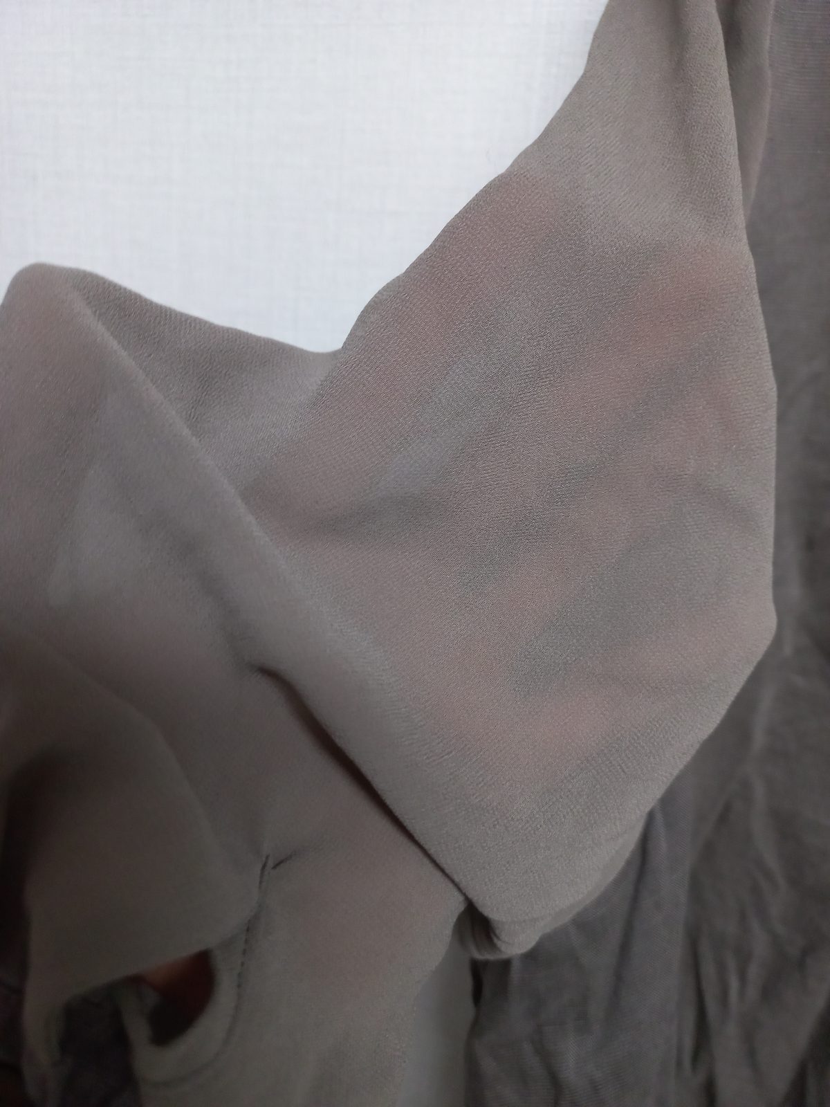 펠리체 조수니 시스루 배색 셔츠 블라우스 차콜브라운 L 사진 5