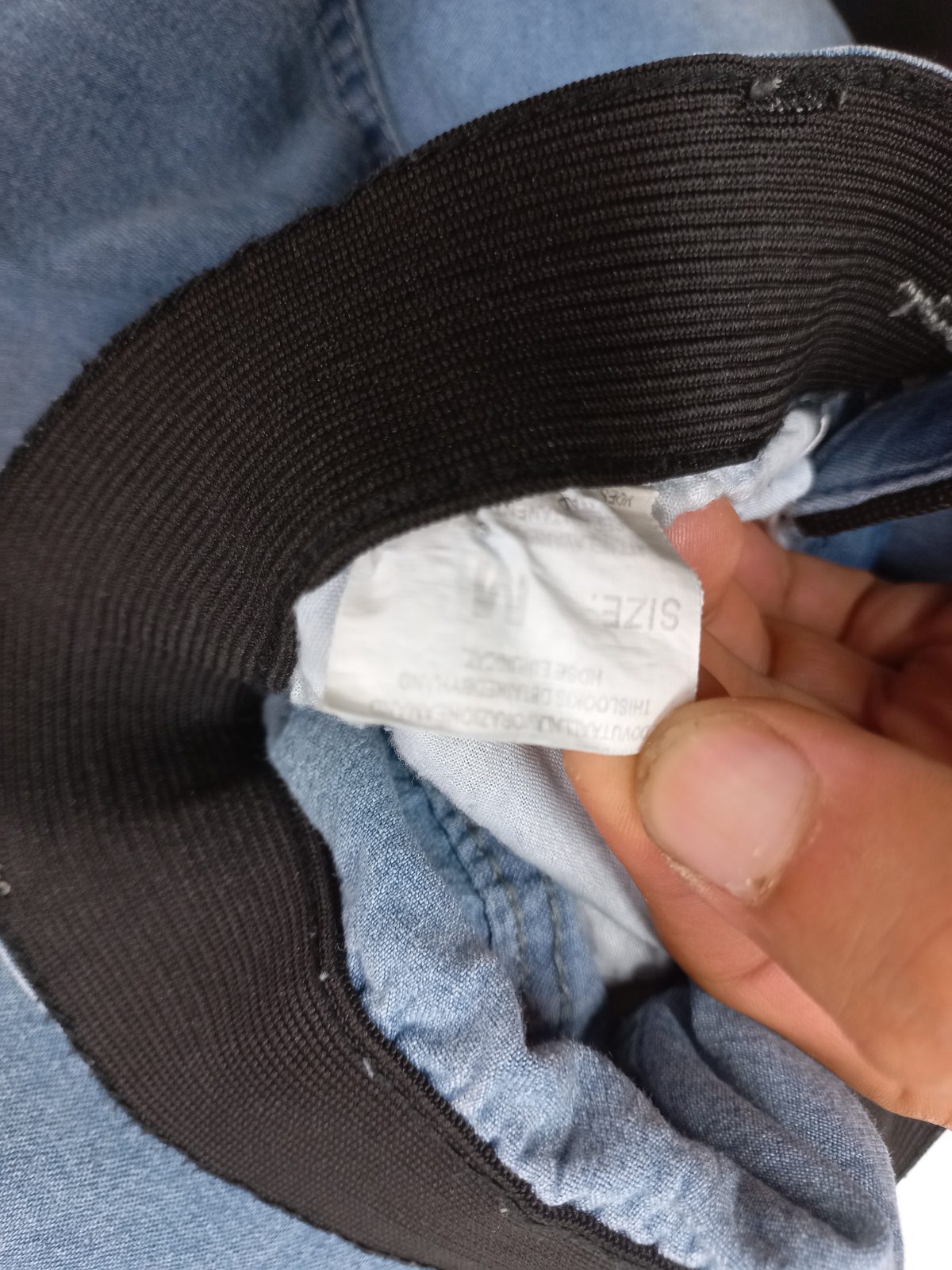 보세 M 허리밴딩 언발컷팅 부츠컷 청바지 중청 사진 4