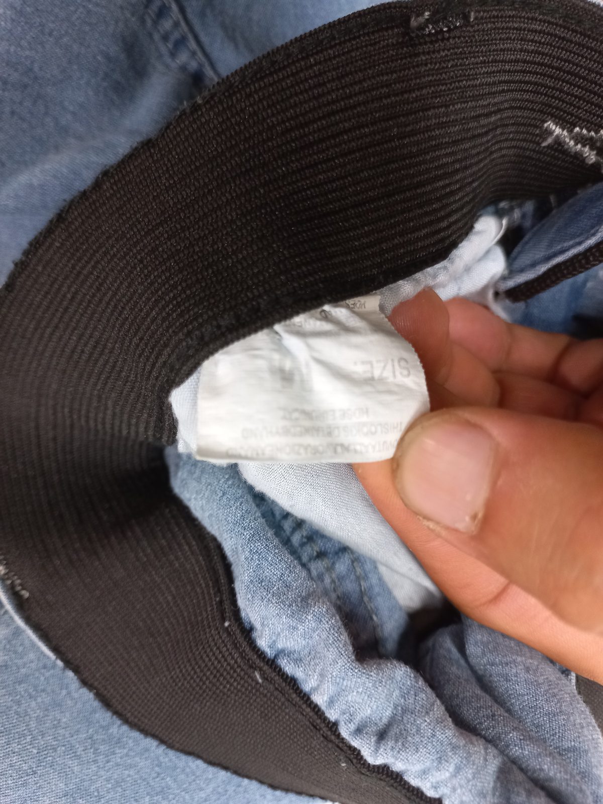 보세 M 허리밴딩 언발컷팅 부츠컷 청바지 중청 사진 5