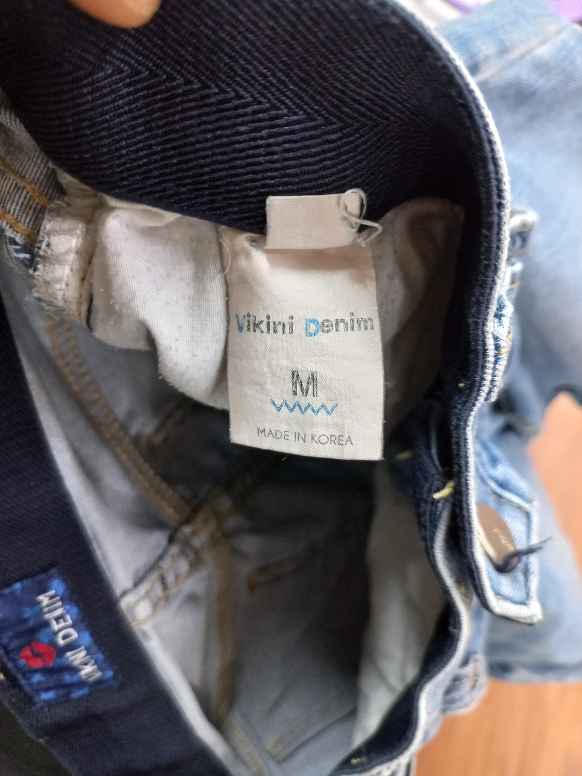 비키니데님 M 컷팅 워싱 부츠컷 스판 청바지 중청 사진 7