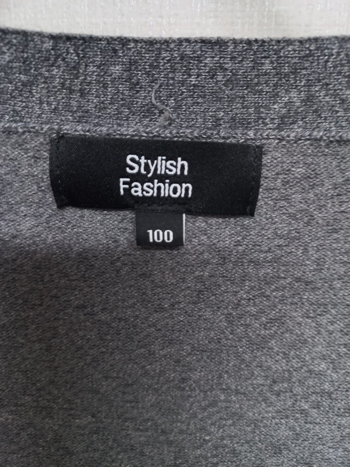 Stylish Fashion 브이넥 가디건 그레이 100 사진 2