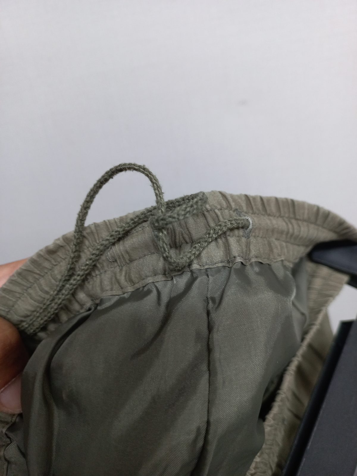 핀턱 레이스 티어드 롱스커트 (카키) 사진 3